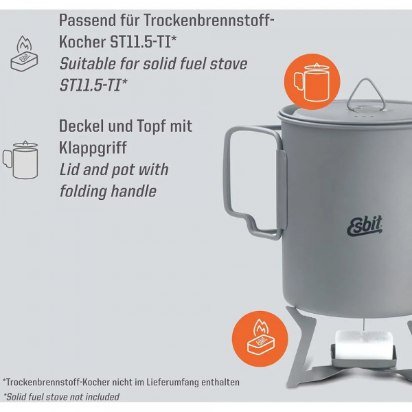 Казанок Esbit PT750-TI - фото