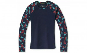 Кофта жіноча Women's Merino 250 Baselayer Pattern Crew Boxed Deep Navy Pinwheel - фото