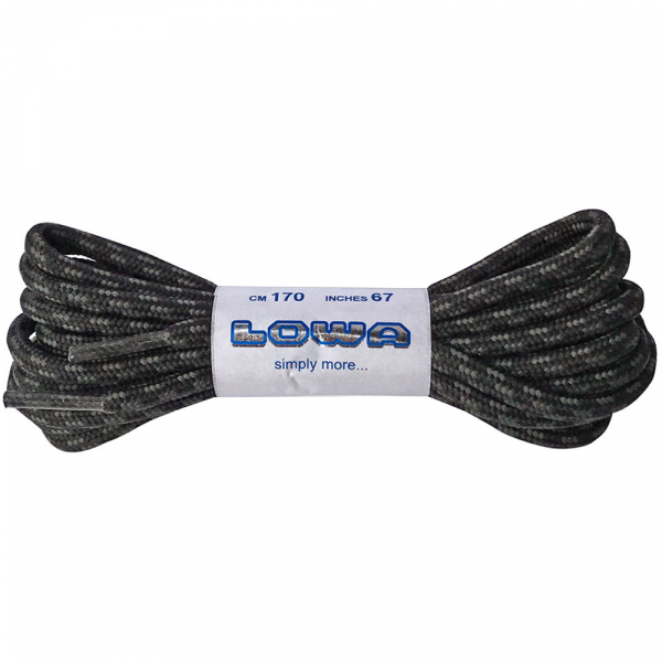 Шнурки LOWA Trekking 170 cm Black-Grey Dotted Шнурки LOWA Trekking 170 cm Black-Grey Dotted - фото-1