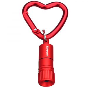 Munkees 10884 брелок ліхтарик Mini LED Flashlight with Heart-Carabiner red - фото