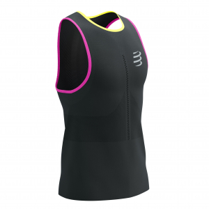 CS Майка Pro Racing Singlet M, Black/Safe Yellow/Neo Pink, M - фото