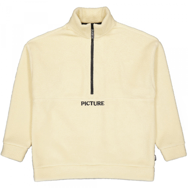 Picture Organic реглан флісовий Cylla 1/4 W wood ash XS - фото-1