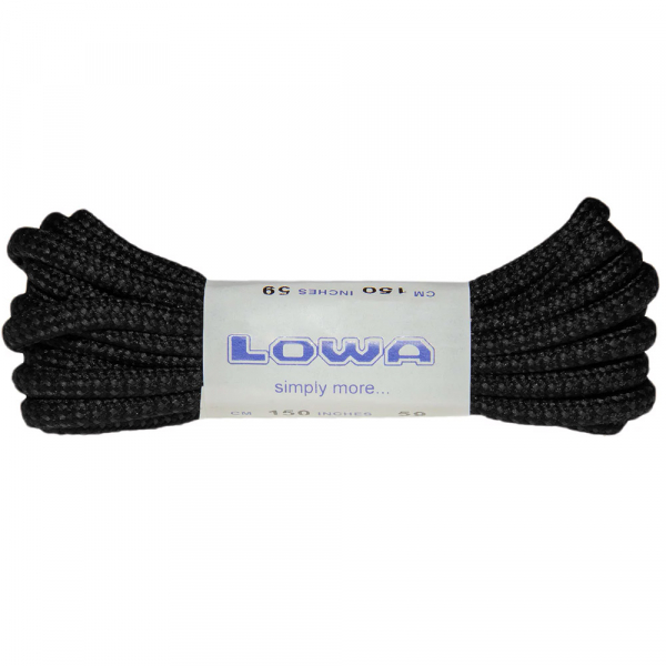 Шнурки LOWA ATC Mid 150 cm Black-Black Шнурки LOWA ATC Mid 150 cm Black-Black - фото-1