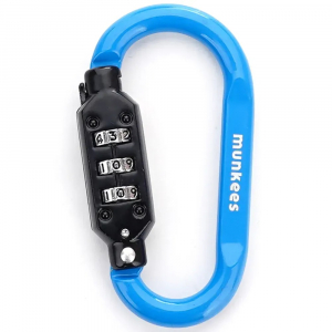Карабін Munkees Combi Lock Carabiner D-Shape, Blue - фото