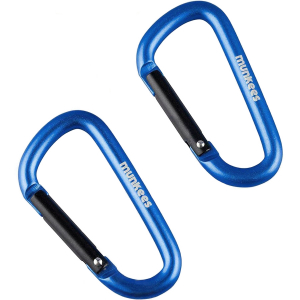 Карабін Munkees D 6 мм x 60 мм, пара, Dark Blue  - фото