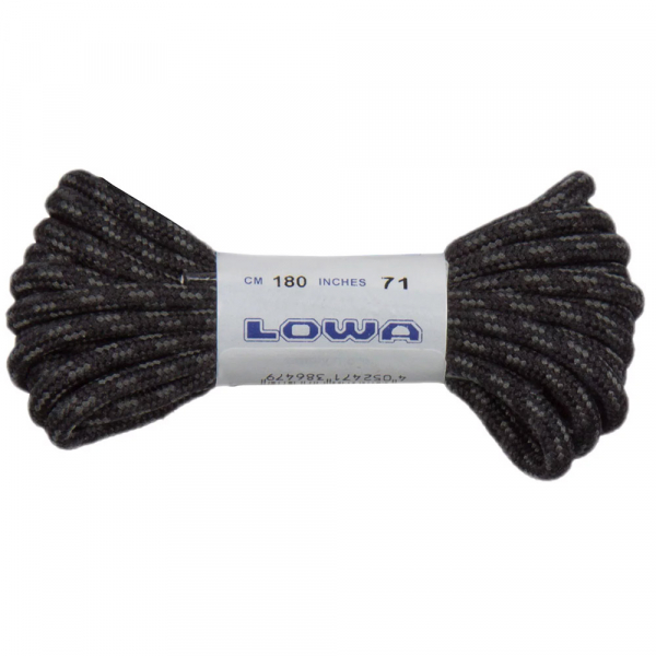Шнурки LOWA Trekking 180 cm Black-Grey Dotted Шнурки LOWA Trekking 180 cm Black-Grey Dotted - фото-1