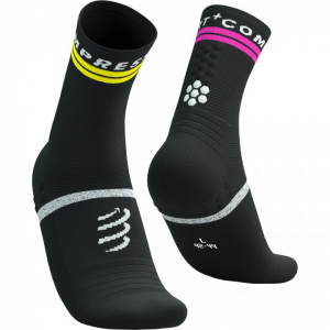 CS Шкарпетки Pro Marathon Socks V2.0, Black/Safe Yellow/Neo Pink, T1 - фото