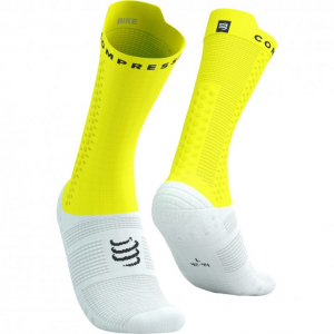 CS Шкарпетки Pro Racing Socks V4.0 Bike, White/Safe Yellow, T1 - фото