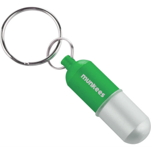 Брелок Munkees Waterproof Capsule, Small, Grass green - фото