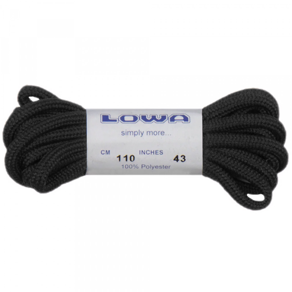 Шнурки LOWA ATC Lo 110 cm Black-Black Шнурки LOWA ATC Lo 110 cm Black-Black - фото-1