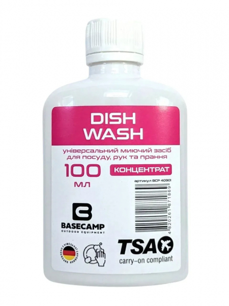 Універсальний миючий засіб для посуду, рук, прання Base Camp Dish Wash, 100 ml - фото