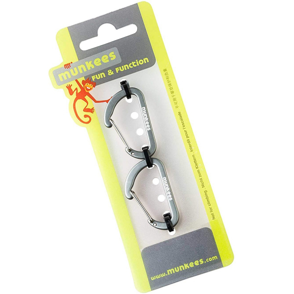 Карабін Munkees Flat Wiregate 4 мм x 40 мм, пара, Red - фото