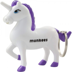 Munkees 1114 брелок ліхтарик Unicorn LED white-purple - фото