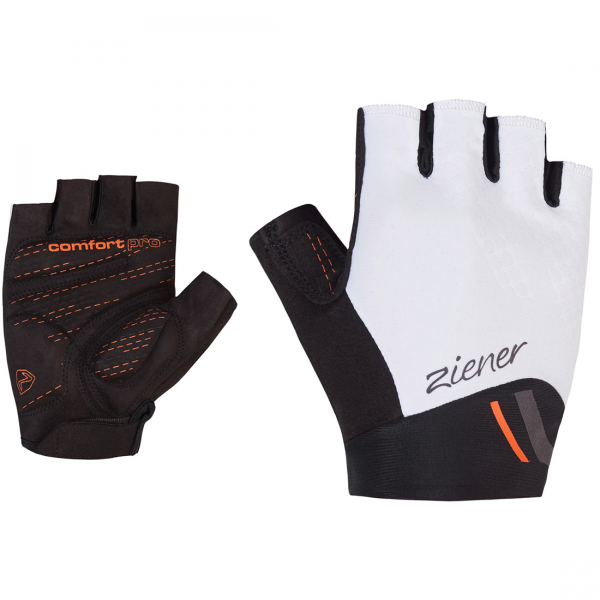 Ziener велорукавички Caitilin W white-new orange 7.5 - фото-1