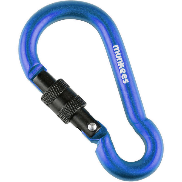 Карабін Munkees Pear with Screw Lock 8 мм x 80 мм, Blue - фото-1