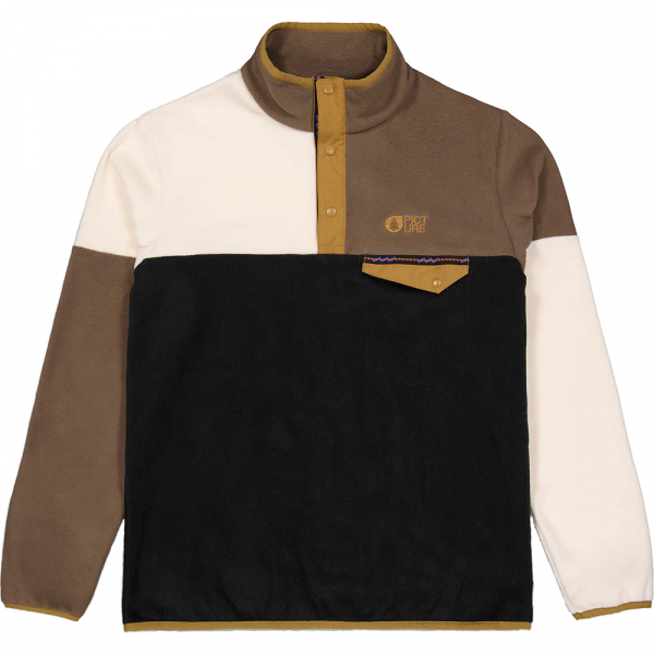 Picture Organic реглан флісовий Arcca black-vanilla-cocoa brown XXL - фото