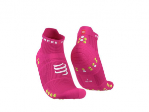 CS Шкарпетки Pro Racing Socks V4.0 Run Low 2022, Fluo Pink/Primerose, T2 - фото