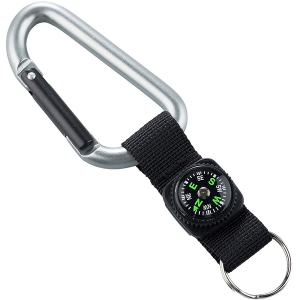 Карабін Munkees 8 мм With Strap, Compass, Keyring - фото