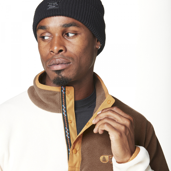 Picture Organic реглан флісовий Arcca black-vanilla-cocoa brown XXL - фото