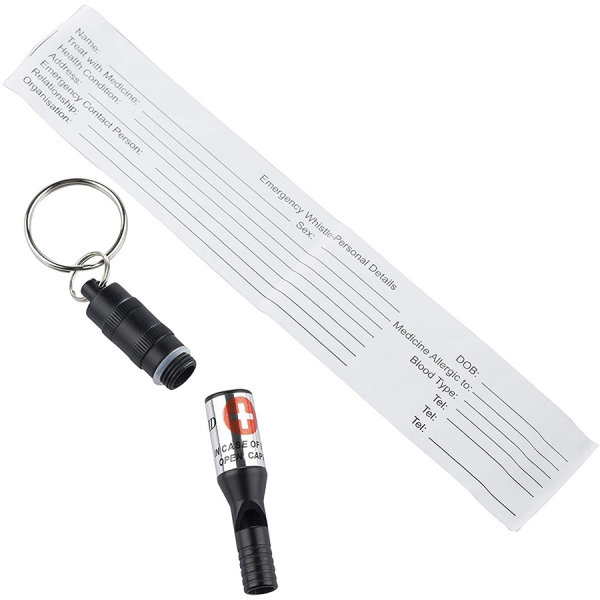 Брелок-свисток Munkees Emergency Whistle, Black - фото