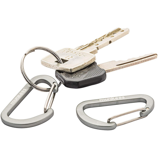 Карабін Munkees Flat Wiregate 4 мм x 40 мм, пара, Red - фото