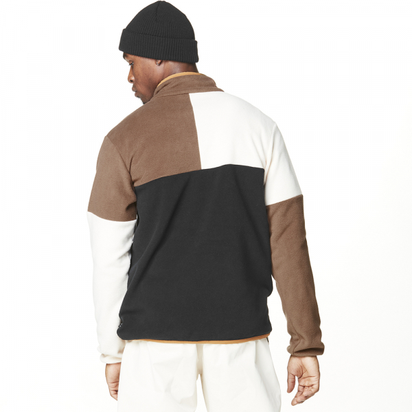 Picture Organic реглан флісовий Arcca black-vanilla-cocoa brown XXL - фото