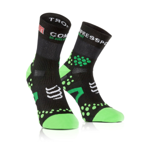 CS Шкарпетки Pro Racing socks V2.1 Run High, Black/Green, T1 (Old) - фото