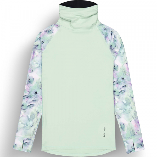 Picture Organic реглан флісовий Pagaya High W blurry water print-silt green XS - фото