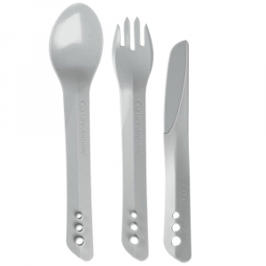Lifeventure виделка, ложка, ніж Ellipse Cutlery light grey - фото