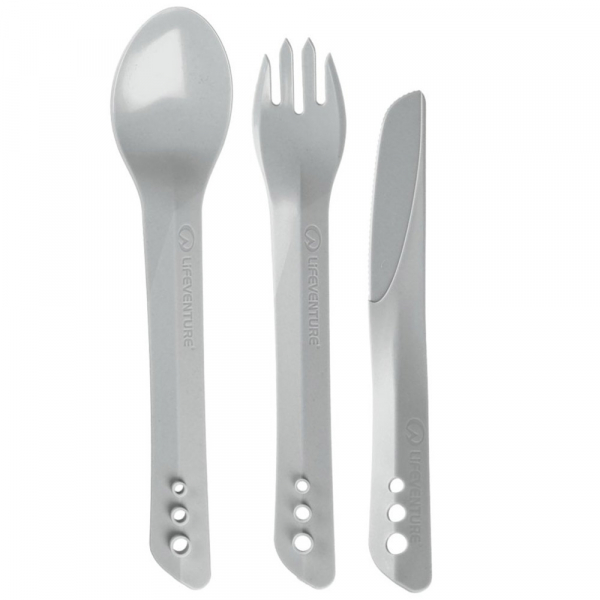 Lifeventure виделка, ложка, ніж Ellipse Cutlery light grey - фото-1