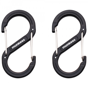 Карабін Munkees Forged S 6 мм x 60 мм, пара, Black - фото