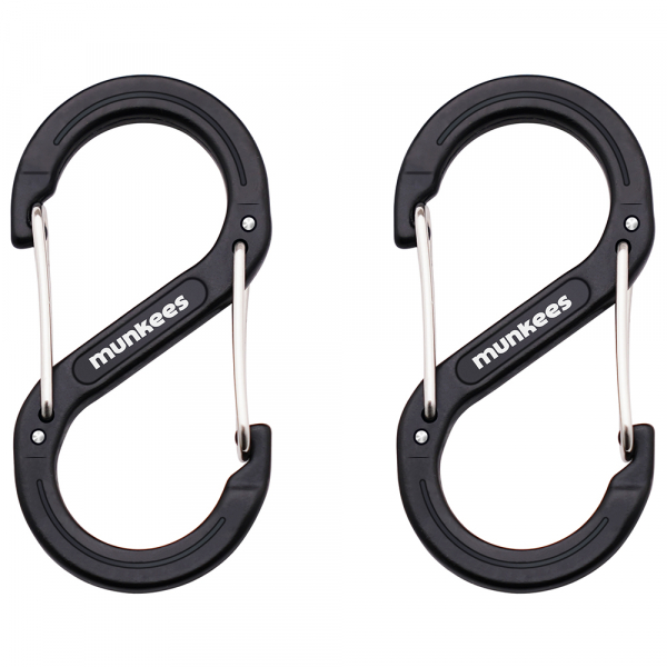 Карабін Munkees Forged S 6 мм x 60 мм, пара, Black - фото-1