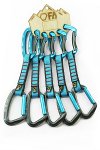 FA Відтяжка з карабінами ROCK EXPRESS PAD 19 mm 12 cm (5 шт.) RED - фото