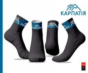 CS Шкарпетки Pro Racing Socks V3.0 Run High – KARPATIA, Black, T2 - фото