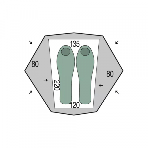 Намет 2- місний Pinguin Aero 2 DAC - фото