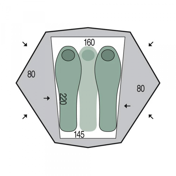 Намет 2-місний Pinguin Aero 3 DAC - фото