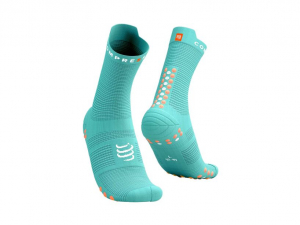 CS Шкарпетки Pro Racing Socks V4.0 Run High, Creme De Menthe/Papaya Punch, T1 - фото