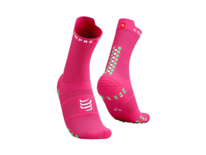 CS Шкарпетки Pro Racing Socks V4.0 Run High, Hot Pink/Summer Green, T1 - фото