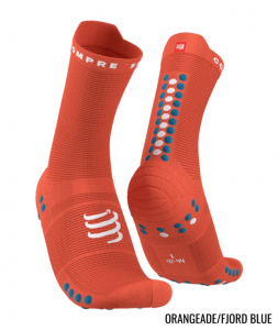 CS Шкарпетки Pro Racing Socks V4.0 Run High, Orangeade/Fjord Blue, T1 - фото