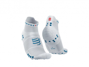 CS Шкарпетки Pro Racing Socks V4.0 Run Low, White/Fjord Blue, T1 - фото