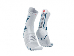 CS Шкарпетки Pro Racing Socks V4.0 Trail, White/Fjord Blue, T3 - фото