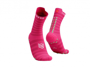 CS Шкарпетки Pro Racing Socks V4.0 Ultralight Run High, Hot Pink/Summer Green, T2 - фото