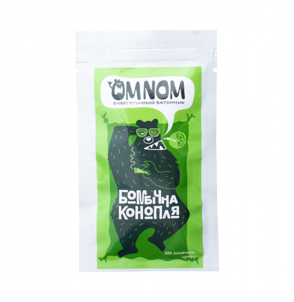 Батончик енергетичний OMNOM бомбічна конопля - фото-1