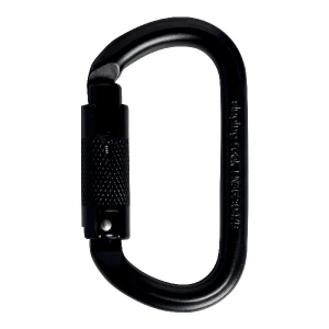 Steel Oval Carabiner Triple Lock  Black карабін - фото
