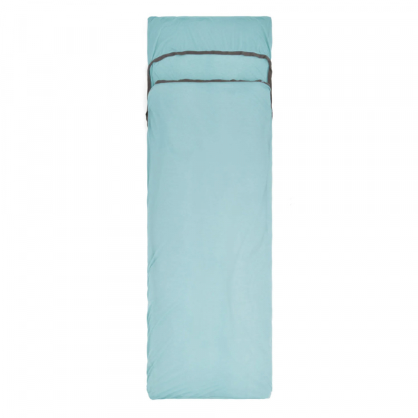 Вкладиш в спальник Comfort Blend Sleeping Bag Liner, Rectangular w/ Pillow Sleeve, Aqua Sea Blue - фото