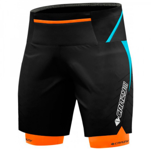 CRAZY Шорти UMBOLT MAN BLACK-ORANGE FLUO L - фото