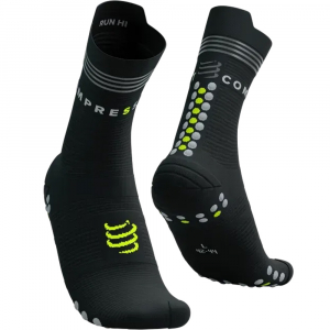 CS Шкарпетки Pro Racing Socks V4.0 Run High Flash, Black/Fluo Yellow, T4 - фото