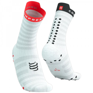 CS Шкарпетки Pro Racing Socks v4.0 Ultralight Run High, White/Fluo Red/Black, T4 - фото