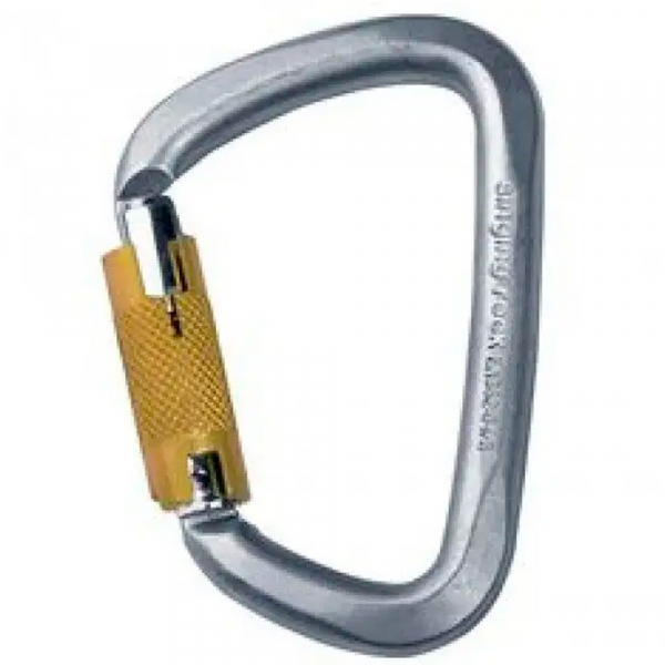 Карабін Singing Rock D Steel Triple Lock Screw Gate 50kN - фото-1