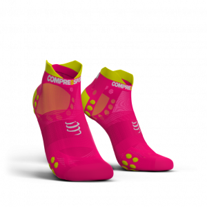CS Шкарпетки Pro Racing Socks V3.0 Ultralight Run Low, Fluo Pink, T2 (Old 2019) - фото